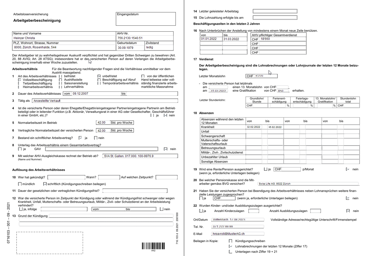 Digitalisierte Arbeitgeberbescheinigungen erstellen