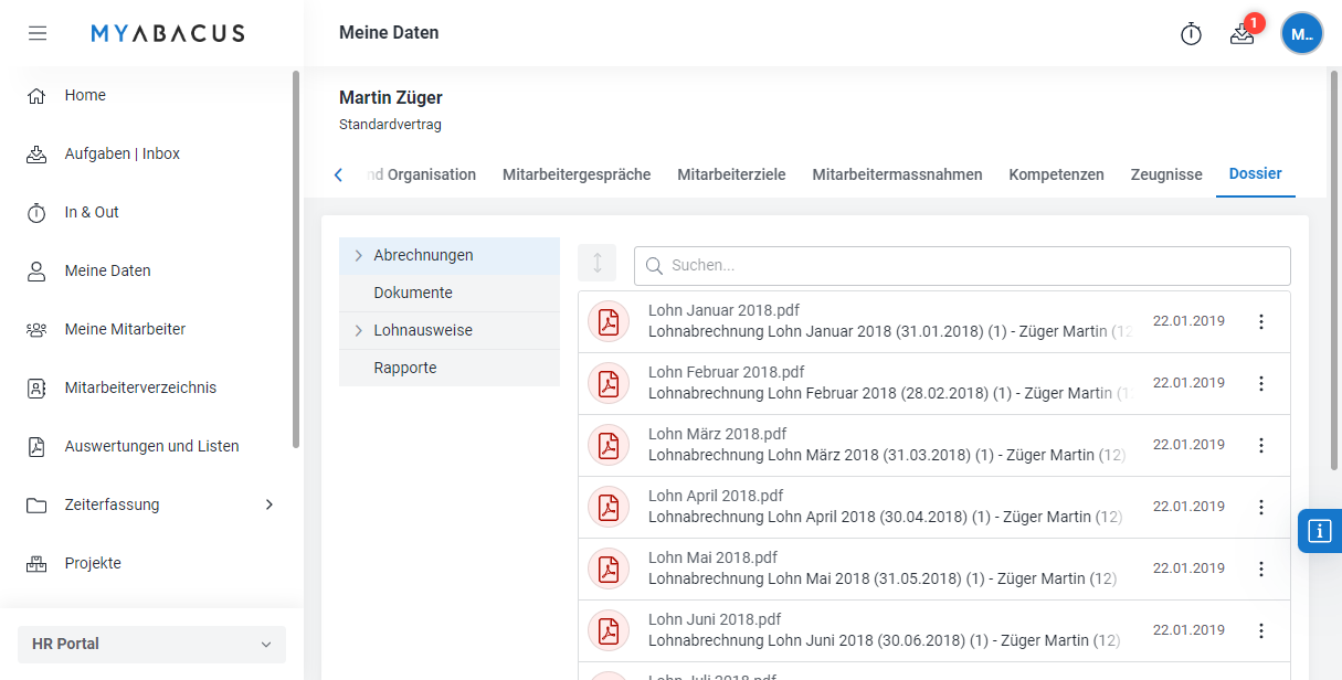 HR-Portal Dossier