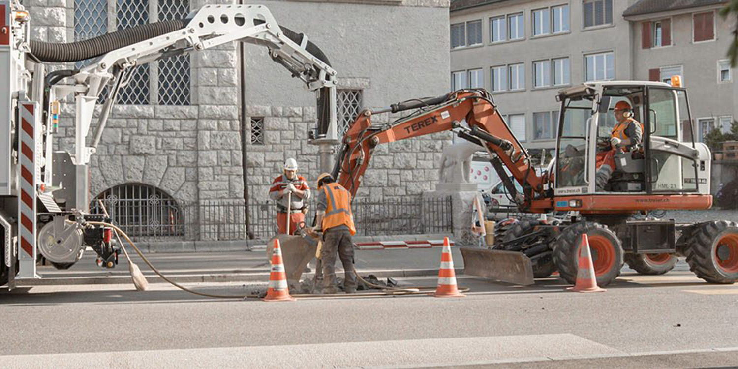 Bauarbeiten Tiefbau von Treier